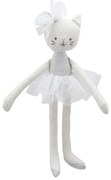 The Puppet Company - Парцалена кукла Котка с пачка в бяло, серия Танцьорите на Wilberry, 35см.