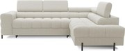 Кремав разтегателен ъглов диван с място за съхранение от букле (десен ъгъл L форма) Ferucce – ELTAP