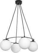 Полилей ДЕА, черен/бял, 4xE27