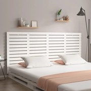 824669 vidaXL Стенна табла за спалня, бяла, 206x3x91,5 см, борово дърво масив