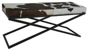 Foot-of-bed Bench DKD Home Decor Черен Бежов Метал Кафяв Кожа Бял Колониален (120 x 40 x 50 cm)