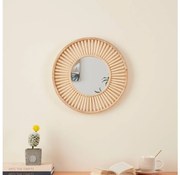 Eglo 425037 - Стенно огледало MITSUKE Ø 40 см бамбук