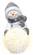 Retlux - LED Коледна декорация LED/2xLR44/топло бял снежен човек със снежна топка