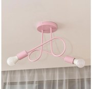 Плафониера OXFORD 2xE27/15W/230V розова