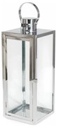 Декоративен фенер 63 см, бляскав хром