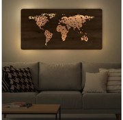 Li-Go 4457/A/4 - LED стенна декорация LED/10W/5V 30000 mAh 120x60 cm дъб