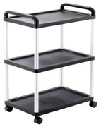 Количка на 3 нива 50x31.5x70см черна GX-032G