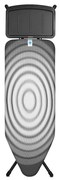 Маса за гладене Brabantia C 1003375, 124x45 см, 7 позиции за регулиране, Поставка за парогенератор, Тъмносив/Бял