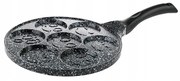 Тиган за палачинки с личица ZILNER ZL 2410, 26 см, 7 различни форми, Мраморно покритие, Черен