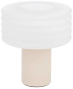 Настолна лампа atmosphera Asti, Стъкло, 36 cm - Слонова кост