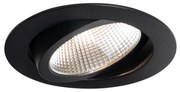 Вграден прожектор черен 9.5cm вкл. LED 1015 lm димируем IP23 - Gaius