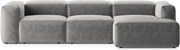 Светлосив ъглов диван (десен ъгъл) Bergamo – Cosmopolitan Design