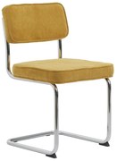 Жълт велурен трапезен стол Rupert – Unique Furniture