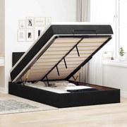 3311695 vidaXL Османска легло с матрак, черно, 120x200 см, кадифе
