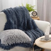 Пухкаво одеяло с подплата от полар - синьо Ширина: 130 см | Дължина: 170 см