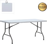 Capri TopMebel сгъваема маса за конференции - куфар в цвят ледено бяло 183x76x74см.