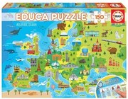 Educa - Пъзел Карта на Европа 150ч 18607
