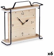 Lauakell Черен Метал Дървен MDF 23 x 21 x 7 cm (6 броя)
