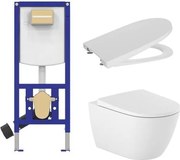 Комплект Duplo Neo 4 в 1, Ona Rimless, мат бял, бутон по избор, A890030020 + A346687620 + A801E12621