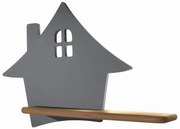 LED Детски аплик с рафт HOUSE LED/4W/230V сив/дърво