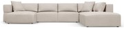 Бежов ъглов U-образен диван, десен ъгъл Esther – Milo Casa