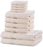 Комплект от 8 светлокремави кърпи и 2 кърпи за баня Marina Ecru - DecoKing