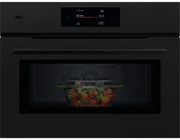 AEG NKM7N721T Компактна фурна за вграждане с интегрирано микровълново готвене Черна