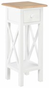 280057  Side Table White 27x27x65,5 cm Wood