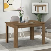 Разтегателна трапезна маса Tolmen TopMebel от меламин в светъл орех 120/170x80x75cm