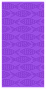 Лилава памучна плажна кърпа 70x140 cm Fishes – B.E.S.