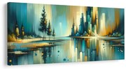 Картина на платно – Модерна панорама с езеро