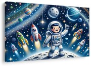 Картина на платно – Малък астронавт на приключенска мисия