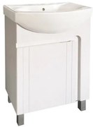 Долен шкаф за баня ICP 5542 , PVC, бял, с умивалник, 55x42x85см