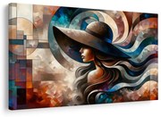 Картина на платно – Елегантна жена в цветен стил