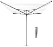 Външен простор Brabantia TopSpinner 90300265, 60 м, Метален шиш за вкопаване, Резистентен на корозия, Инокс