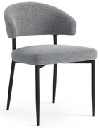 ИРИС Сиво (тъкан Монза 120) - МОДЕРЕН ЛОФТ СТОЛ С БУКЛЕ ТАПИЦЕРИЯ ЗА ДНЕВНА / ТРАПЕЗАРИЯ