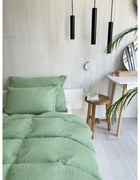 Зелено единично муселиново спално бельо 135x200 cm Plain Muslin – Butter Kings