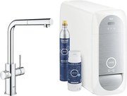Комплект кухненски смесител GROHE BLUE HOME с L - чучур, филтрирана, изстудена и газирана вода