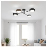 Плафонен полилей MAGA 4xE14/10W/230V черен/кафяв/сив