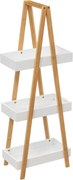 Етажерка 5five Natureo, 3 нива - Бял