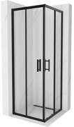 Mexen Rio квадратна душ кабина 70 x 70 см, прозрачна, черна - 860-070-070-70-00