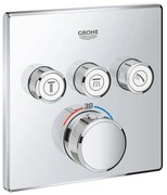 Термостатичен Смесител за вграждане 3 εξόδων Grohe II-Glossy silver