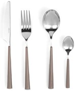 Комплект 24 бр прибори за хранене Luigi Ferrero Norsk FR-2441CS, Неръждаема стомана, Светлокафяв