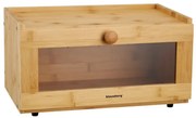 Кутия за хляб Klausberg KB 7923, 35.5 см, Акрилно прозорче, Бамбук, Кафяв