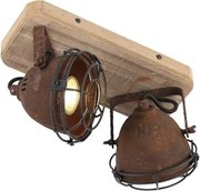 Смарт спот ръждиво кафяв с дърво вкл. 2 WiFi GU10 - Gina