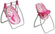 Moni toys  -  2в1 Столче за хранене и люлка за кукли Lovely Bear 9397C