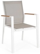 Бели градински столове в комплект от 4 бр. метални Heta – Bizzotto