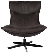 Тъмносиво кадифено кресло John - White Label