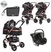 Комбинирана детска количка ALBA PREMIUM SET LORELLI - LUXE Black