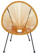 Жълт градински стол метален/пластмасов Avocado Comfort – Bonami Selection